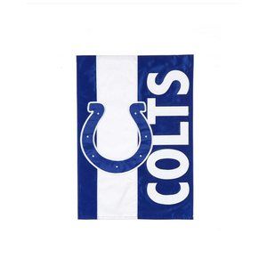 Indianapolis Colts Embellished Garden Flag, 18x12.5, Fan Decor, Durable